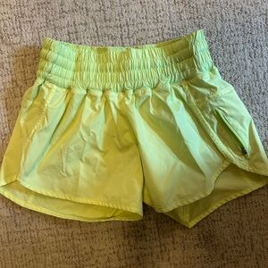 Women's Lime Green Athletic Shorts